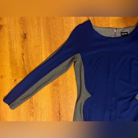Dress Israel Designer Ronen Chen Gray Blue Long Sleeve Pencil Zip Dress‎ Size 10 - Picture 11 of 11